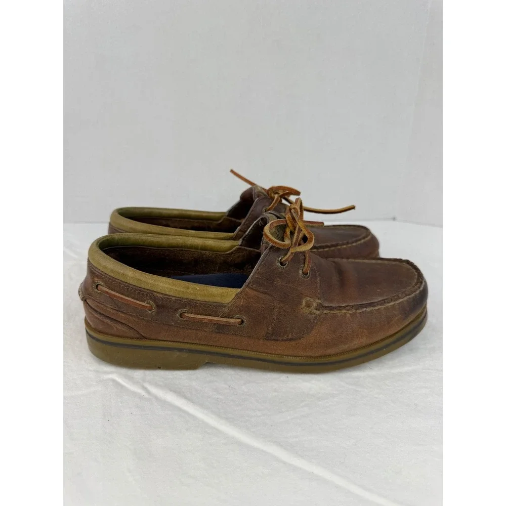 Sperry Top-Sider Mens Brown Leather Boat Shoes 0196105 Deck Shoes Size 8.5‎ M